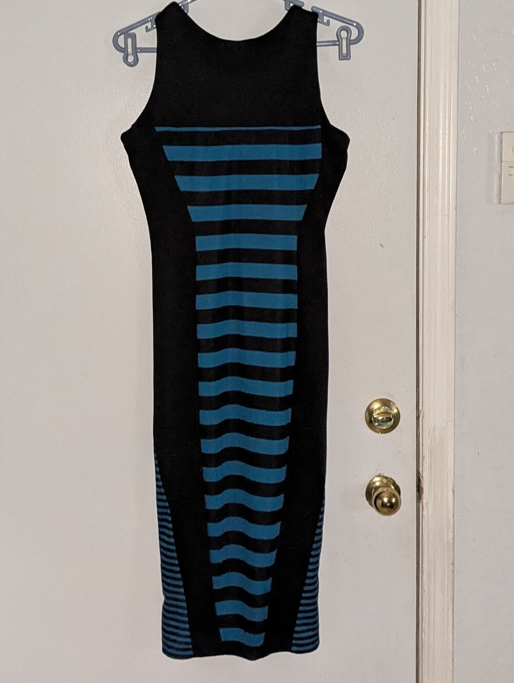 Nicki Minaj Black and Teal Dress Med